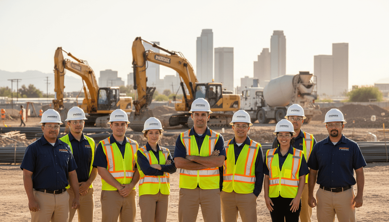 Phoenix Concrete & Paving team and facility