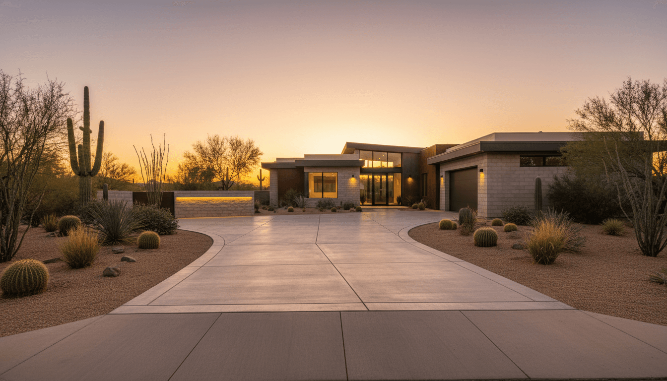 Professional concrete driveway installation in Phoenix